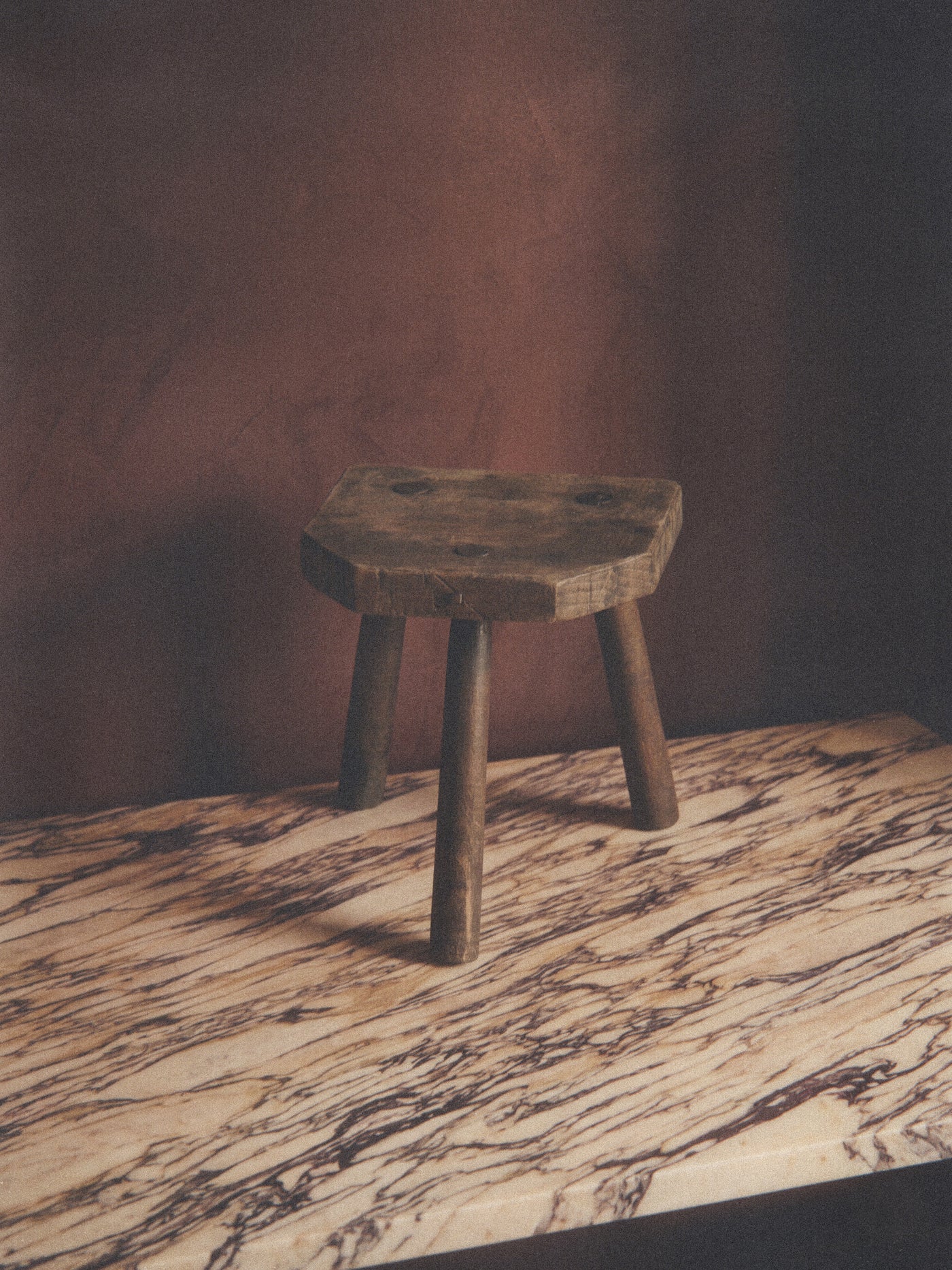 Oak Tripod Stool