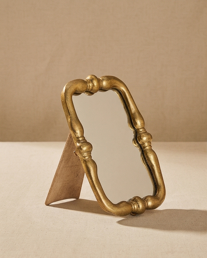 Brass Table Mirror