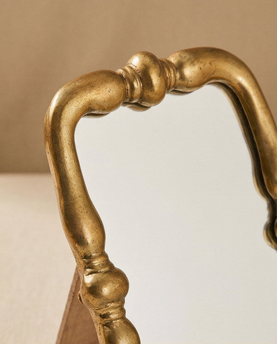 Brass Table Mirror