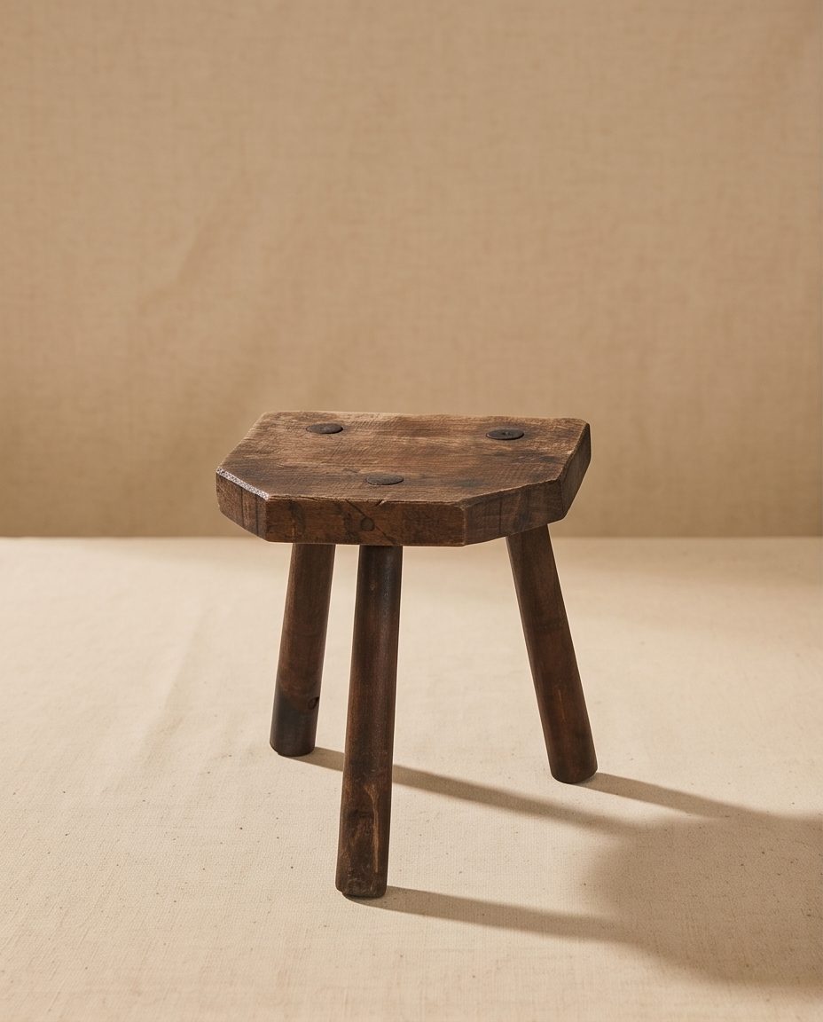 Oak Tripod Stool