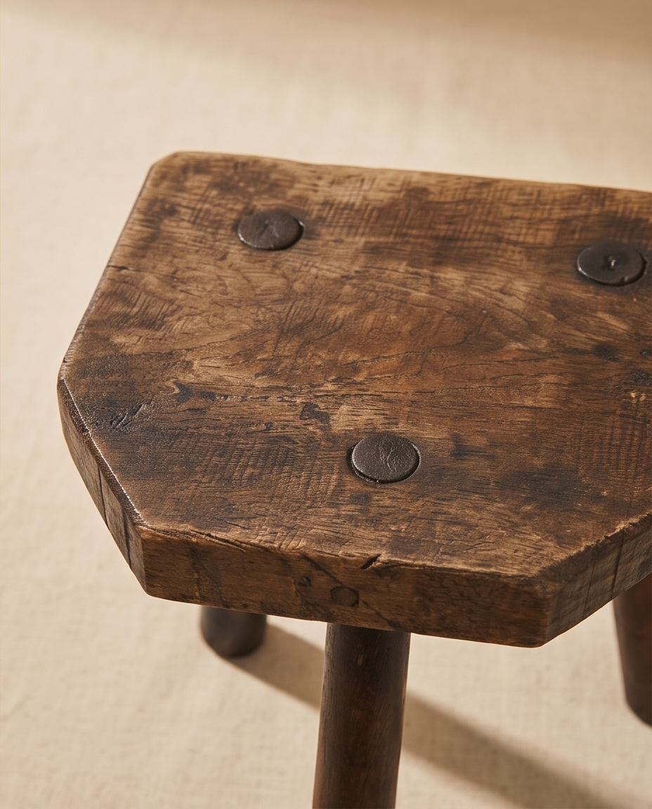 Oak Tripod Stool