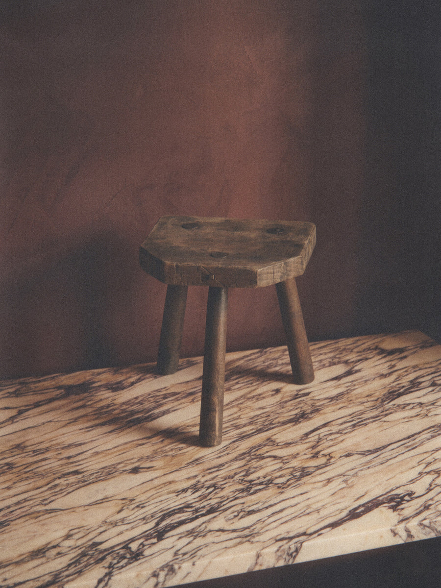 Oak Tripod Stool