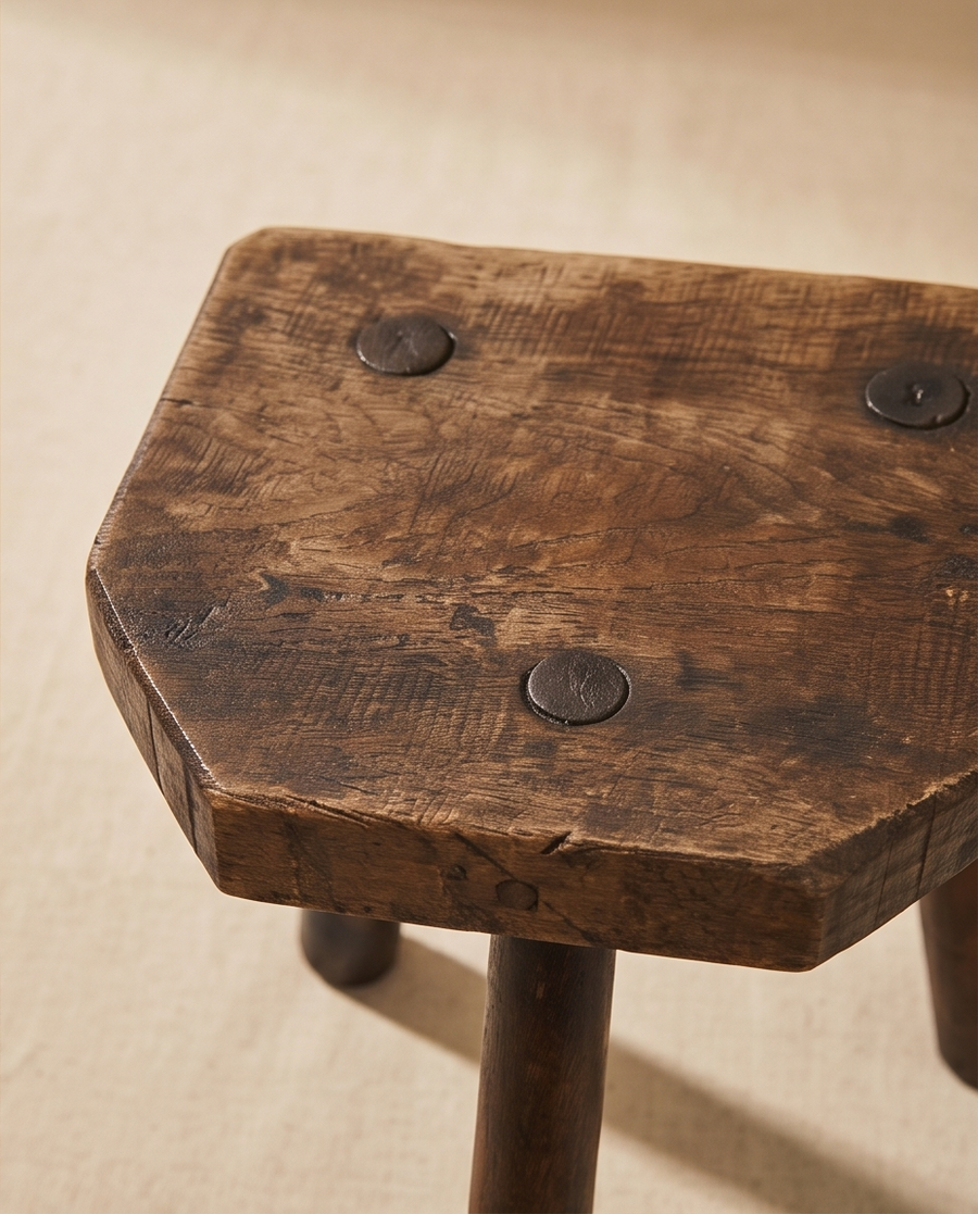 Oak Tripod Stool